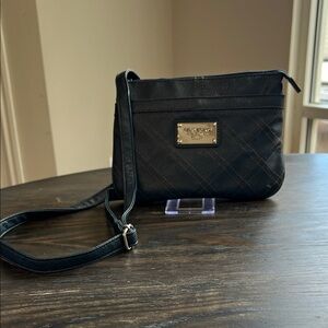 Relic Blue Crossbody Bag with Silver Toned Hardware